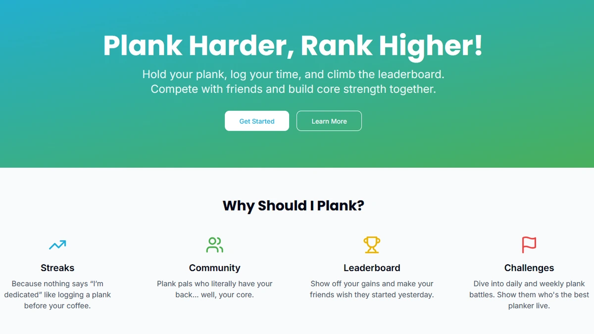 Rank A Plank - Hackathon Project (48h) thumbnail